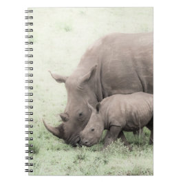 White Rhino & Baby notebook Notitieboek