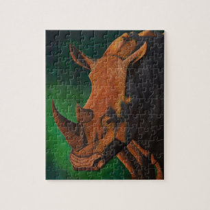 White Rhinoceros Puzzle Legpuzzel