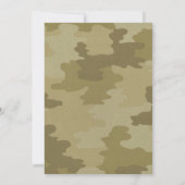 White Ribbon and Camouflage Afstuderen Invitation Kaart (Achterkant)