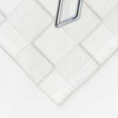 White Ribbon Awareness Checker Style Fleece Deken (Hoek)