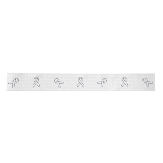White Ribbon Awareness Checker Style Lint (Voorkant)