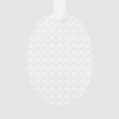 White Ribbon Awareness on Checkers Print Ornament (achterkant)