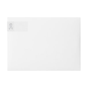 White Ribbon Awareness on Houndstooth Print