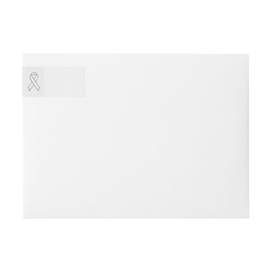 White Ribbon Awareness on Houndstooth Print (Voorkant)