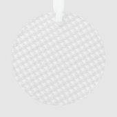 White Ribbon Awareness on Houndstooth Print Ornament (achterkant)