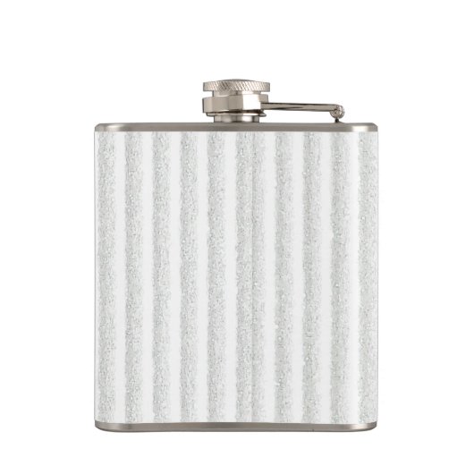 White Ribbon Awareness on Vertical Stripes Heupfles (Achterkant)