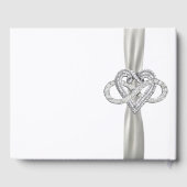 White Ribbon Infinity Heart Mariage livre d'or (Verso)