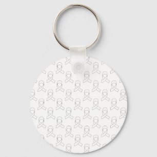 White Ribbon Pattern Sleutelhanger