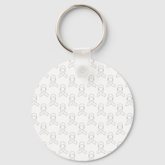 White Ribbon Pattern Sleutelhanger (Voorkant)