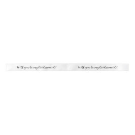 White Ribbon - Wil je mijn bruidsmeisje zijn? Lint