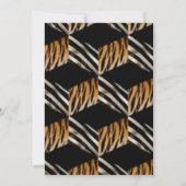 White Ribbon Zebra and Tiger Afstuderen Invitation Kaart (Achterkant)