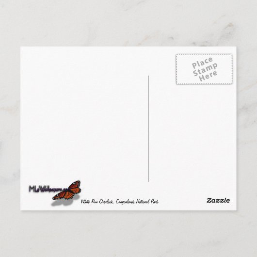 White Rim Overlook at Canyonlands National Park Briefkaart (Achterkant)