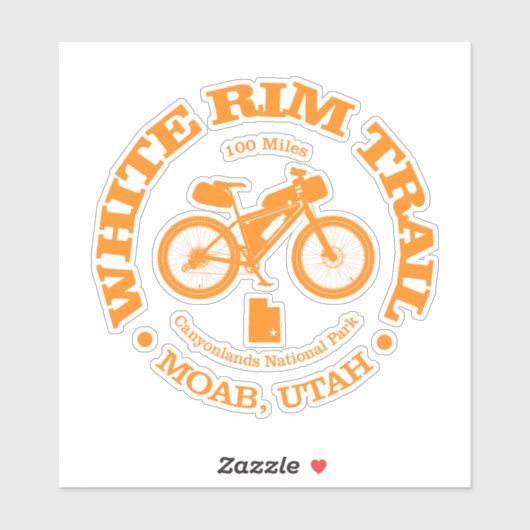 White Rim Trail (fietsen) Sticker (Vel)