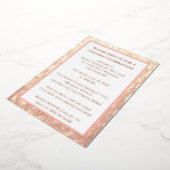 White Rings Roos Gold 50ste bruiloft Jubileum Folie Uitnodiging (Gedraaid)