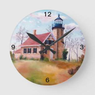 White River Lighthouse Wall Clock Ronde Klok