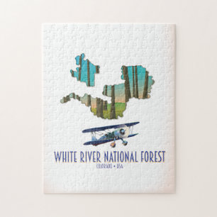 White River National Forest Colorado usa kaart Legpuzzel