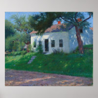 White Roadside Cottage van Dennis Miller Bunker