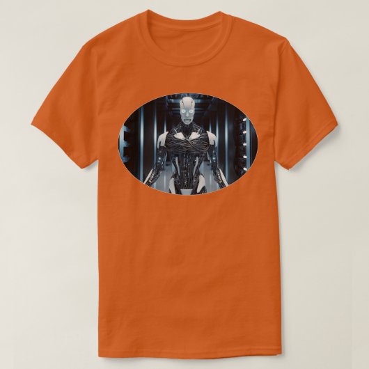 White Robot Terminator T-shirt (Design voorkant)
