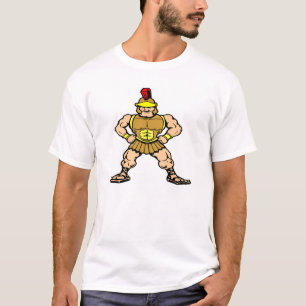 White Roman Spartan Warrior T-shirt