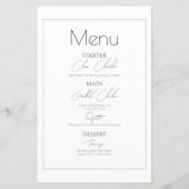 White Romance Love Photo Collage menu Mariage (Dos)
