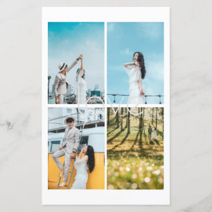 White Romance Love Photo Collage programme de mari