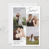 White Romantic 6 Photos Mariages Merci Note (Devant)