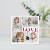 White Romantic Love Valentijnsdag Fotokaart (Staand voorkant)