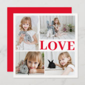 White Romantic Love Valentine's Day Carte photo (Devant / Derrière)