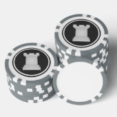 White Rook schaakstuk Pokerchips (Opstapeling)