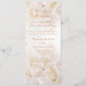 White roomrozen Wedding-programma Programma (Voorkant)