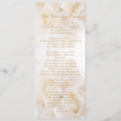White roomrozen Wedding-programma Programma (Achterkant)