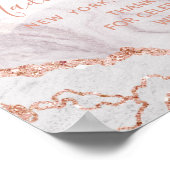 White & Roos Gold Agate Gilt Wedding Welcome Sign Poster (Hoek)