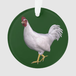 White Rooster Ornament