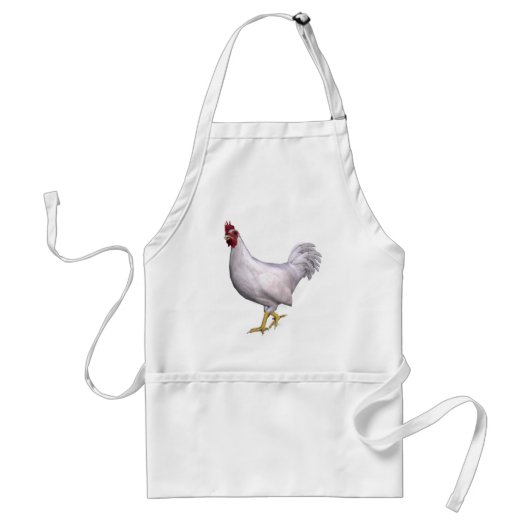 White Rooster Standaard Schort (Voorkant)