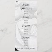 White Rose, aangepaste menukaarten Menu (Achterkant)