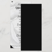 White Rose, aangepaste menukaarten Menu (Voorkant / Achterkant)