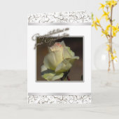 White Rose Afstuderen Kaart (Gele Bloem)