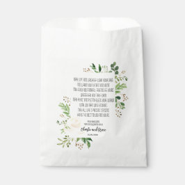 White Rose and Greenery Lijst Irish Blessing Bedankzakje