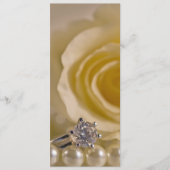 White Rose and Pearls Wedding Programme Programma (Voorkant)