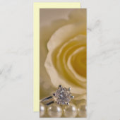 White Rose and Pearls Wedding Programme Programma (Voorkant / Achterkant)