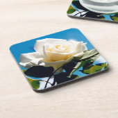 White Rose Beauty Bier Onderzetter (Linkerzijde)