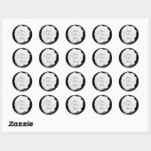White Rose Bewaar de datum Stickers (Vel)