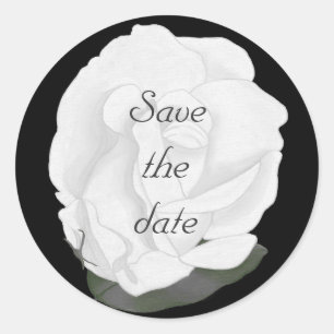 White Rose Bewaar de datum Stickers