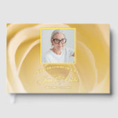 White Rose Bloem Viering van het Leven Memorial Gastenboek (Voorkant)