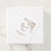 White Rose Bloemen bruiloft Dank u Bedankjes Labels (In situ)