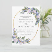 White Rose Blue Floral Wedding Kaart (Staand voorkant)