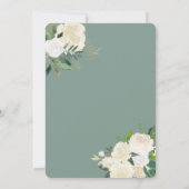White Rose Bouquet | Bold Ampersand Wedding Invite Kaart (Achterkant)