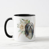 White Rose Bouquet Lhasa Apso Dog Mok (Links)