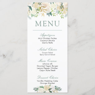 White Rose Bouquet   Menu Floral