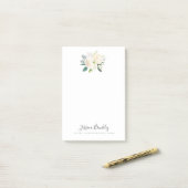 White Rose Bouquet | Minimale Floral Post-it® Notes (Op bureau)